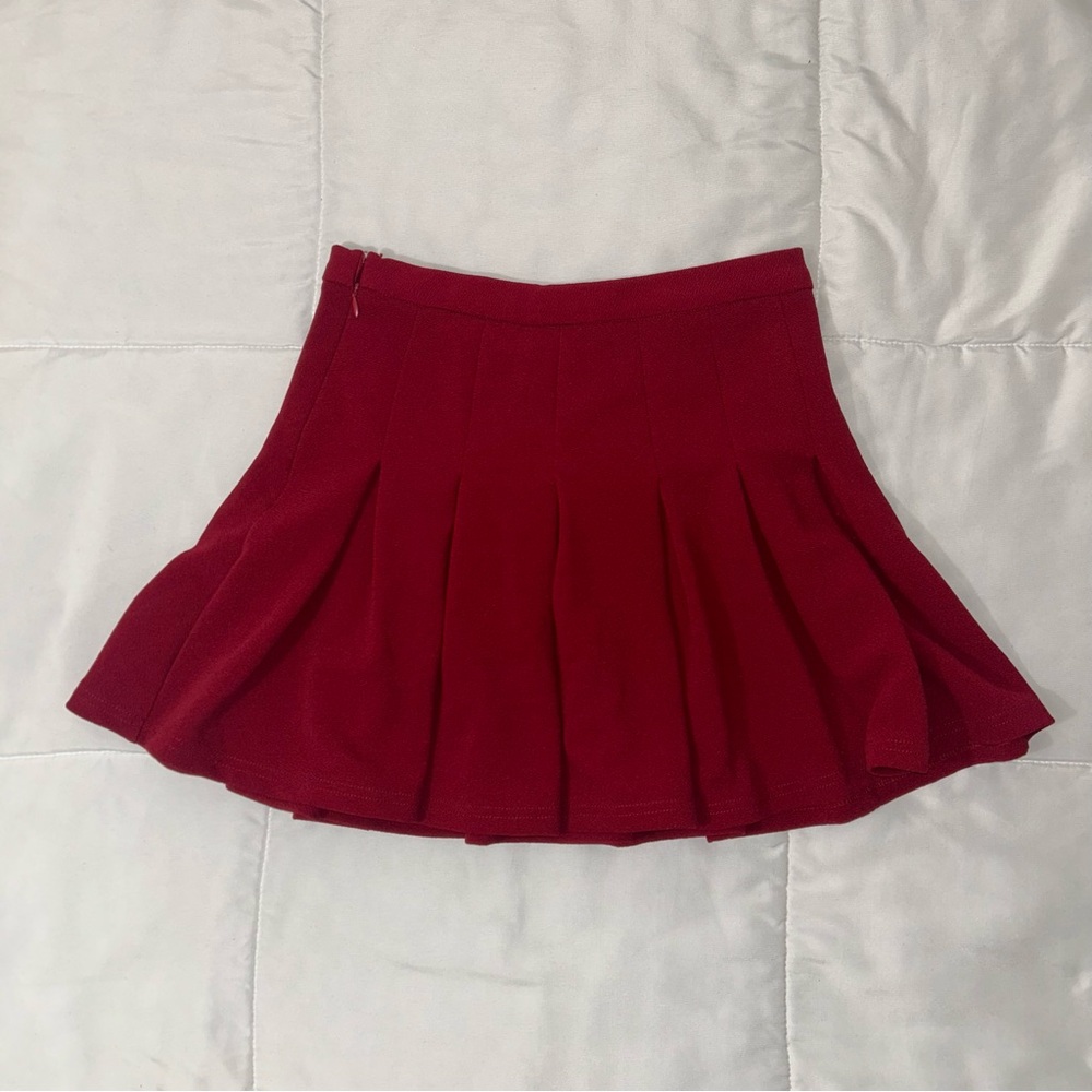Vibrant Red Skater Skirt